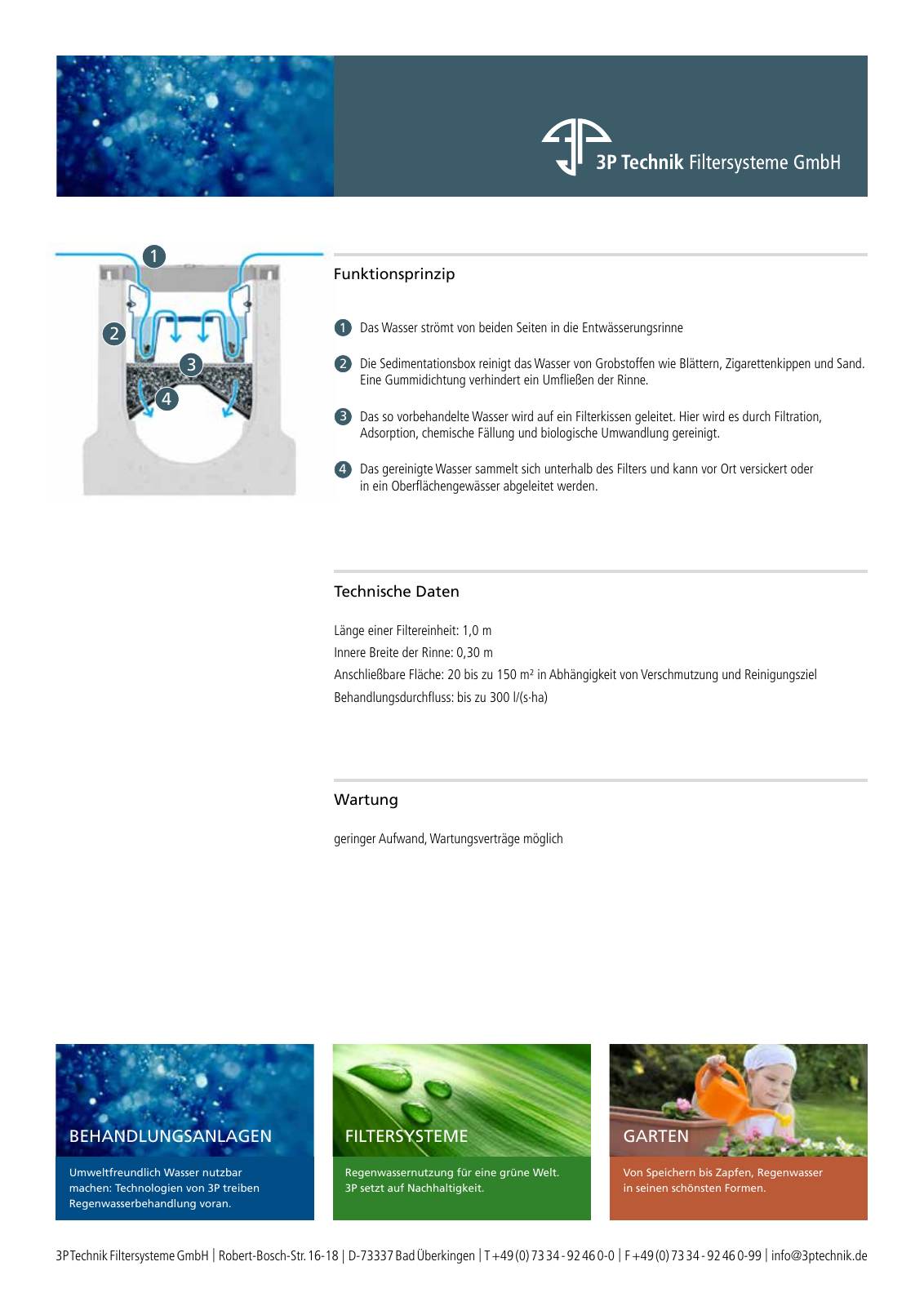 Vorschau 3P Hydroprospekt Rinne Filter Channel DE Seite 4